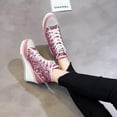 thumbnail image 6 of Women's High-Top Canvas Sneakers | Wedge Heel with Lace-Up Design | Fashion Casual Walking Shoes, 6 of 10