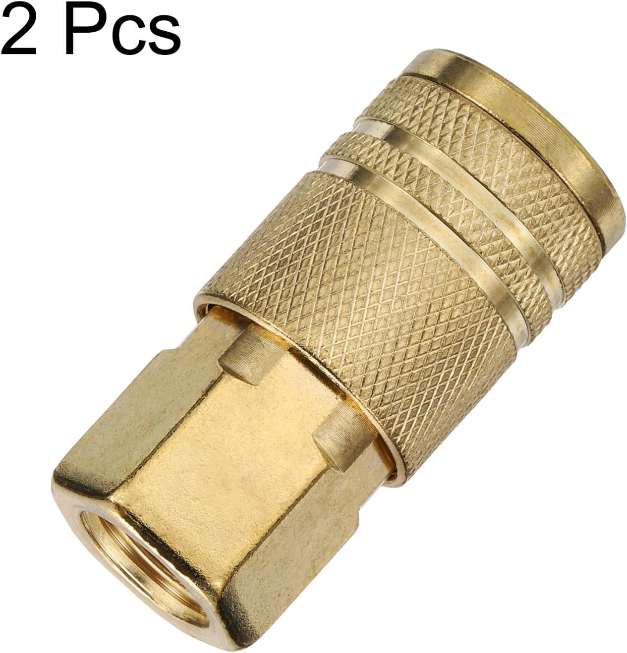 MKEUDQ-2pcs Female Industrial Coupler 1/4" NPT M Style Air Hose Fittings Quick Connector Air Coupler for Air Compressor Pneumatic Tools