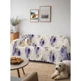 thumbnail image 6 of Purple Spring Floral Couch Cover, Farmhouse Flowers Modern Art Sofa Cover Blanket for 2 Seat Cushion, Sectional Sofa Slipcover Furniture Protector for Living Room Bedroom 71''x102'', 6 of 9