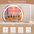 thumbnail image 3 of Swafrrt Vanity Mirror with Lights, 36x28 inch LED Lighted Makeup Mirror, Round Makeup Mirror with 3 Color Lighting, Dimmable for Tabletop, Bedroom, 3 of 8