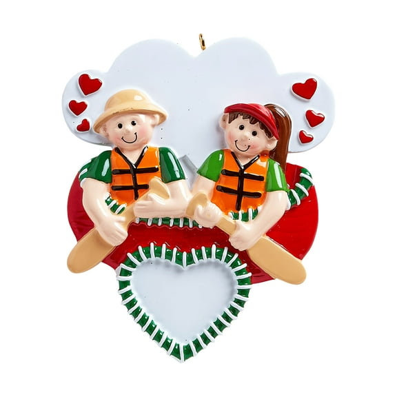 Canoe Couple Personalized Christmas Ornament DO-IT-YOURSELF