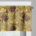 thumbnail image 5 of Ambesonne Western Valance & Curtain, Vintage Hats and Boots, 55"x36", Khaki Dark Brown Scarlet, 5 of 6