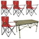 thumbnail image 1 of 4 Sillas Plegables De Camping Y Playa de Exterior Mesa 120cm rojo, 1 of 10