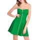 thumbnail image 4 of Mini Vestido De Fiesta Sin Tirantes Allegra K Verde XL Con Cremallera Expuesta, 4 of 7