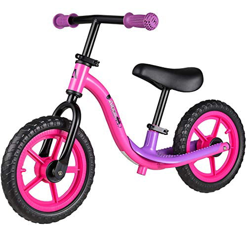 Kids Bicycle Skills Training with Adjustable and Seat Bike Pink Color LBLA Balance Bike for Toddlers and Kids