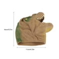 thumbnail image 5 of Juguetes de marionetas de mano de dinosaurio suave, marionetas de mano de dinosaurio realistas de goma marionetas de mano de dinosaurio Tyrannosaurus Rex marionetas de juguete para padres(marrón), 5 of 5