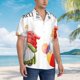 thumbnail image 3 of Fotbe Summer Gnome Camisa Hawaiana para Hombre Unisex – Camisa Casual de Verano con Botones de Manga Corta de Algodón y Lino,Small, 3 of 7