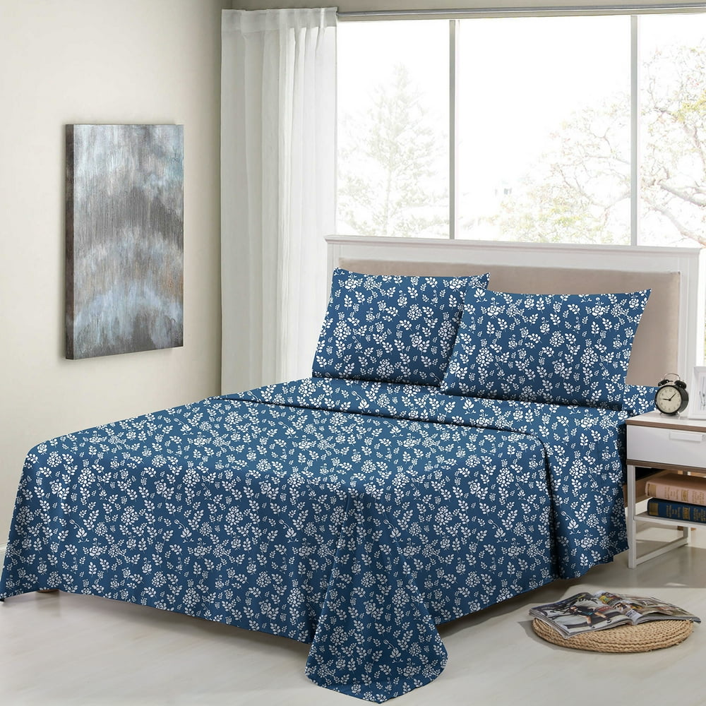 Full Size Bed Sheet Set Microfiber 1800 Series Deep Pocket Bed Sheet