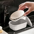 thumbnail image 2 of FEOLGEHLY Portable Soap Box, Soap Holder Travel Case, Soap Containers With Lid, Leakproof Drainable Soap Holder with Removable DripTray for Travel Camping Gym Business Trips (White), 2 of 7
