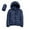 Navy, variant on Packable down Jacket, Lightweight Hooded Puffer, White Duck down Coat Black L , Coat