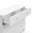 Storkcraft Brookside 6 Drawer Modern Double Dresser White