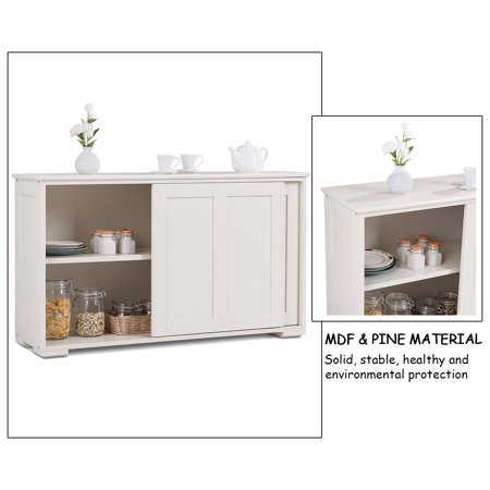 Costway Kitchen Storage Cabinet Sideboard Buffet Cupboard Wood