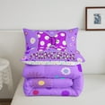 thumbnail image 5 of Purple Bowknot Comforter Set,Star Daisy Floral Geometric Dots Patchwork Bedding Set,Women Room Decor,Bow Tie Princess Cute Down Comforter,Romantic Duvet Insert,1 Pillowcase, 5 of 7