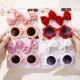 thumbnail image 3 of Conjunto de 3 piezas de arco con Clip para el pelo para niños, gafas de sol, protección ocular UV, bonita Suite de juguete, 3 of 5
