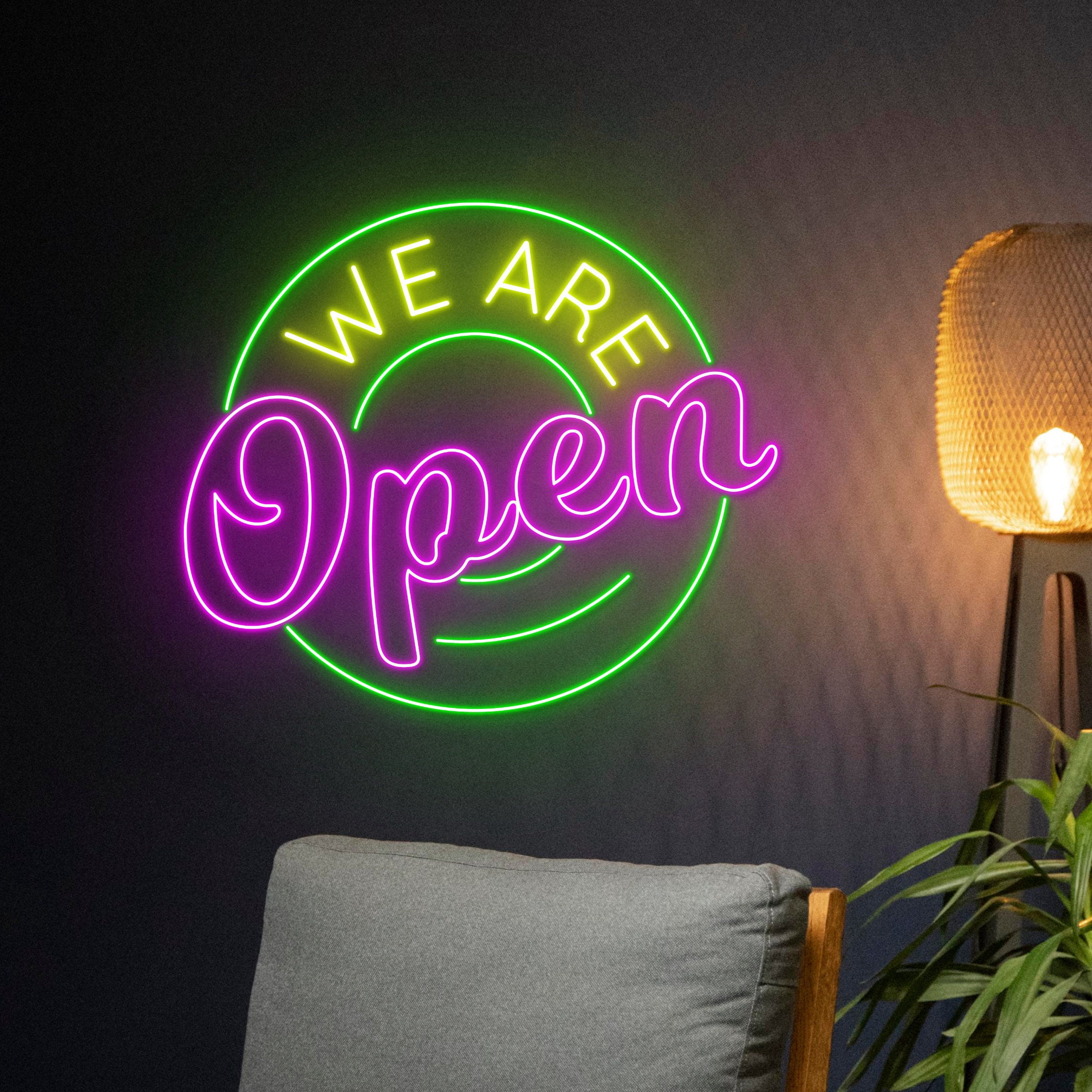 Handmadetneonsign We Are Open Led Sign, We Are Open Neon Sign, Open Led Light, Custom Text Led