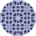 thumbnail image 1 of Ahgly Company Indoor Round Patterned Blue Angel Blue Area Rugs, 7' Round, 1 of 6