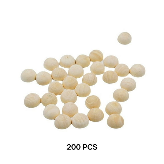 DESIGNICE Wooden Beads for Crafts,Versatile Half Wooden Beads Wooden Beads,Ideal for DIY Crafting Projects Jewelry Making