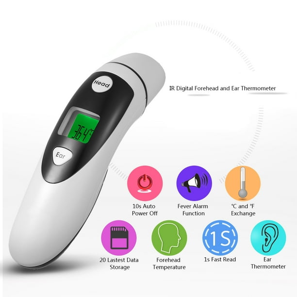 JUMPER Medical Digital Forehead and Ear Thermometer Infrared Body Temperature Measurement Fever