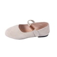 thumbnail image 2 of YOUYEDIAN Mary Jane Shoes Women Slip on Dressy Ballet Shoes for Women 2026 New Vintage Non-Slip Flats for Formal School Walking (Beige), 2 of 9
