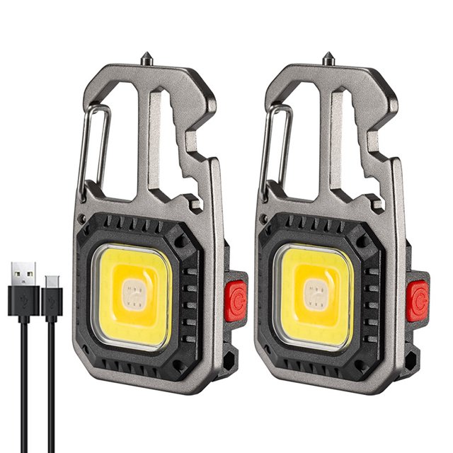 Lámpara De Llavero Lámpara Mini linterna LED Llavero Antorcha Abrelatas Luces para acampar al aire libre (2 piezas) Tmvgtek Para estrenar