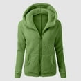 thumbnail image 2 of Zshosam Women's Shearling Fluffy Fuzzy Shaggy Hood Sherpa-Lined Fleece Jacket(Mint Green,S), 2 of 6