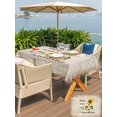 thumbnail image 5 of Outdoor Tablecloths with Umbrella Hole & Zipper, Sunflower 54x80 Inch Tablecloth Rectangle, Vintage Botanical Waterproof Table Cloth, Patio/Pool/Picnic Table Covers, 5 of 8