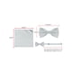 thumbnail image 5 of CONJUNTO DE CORBATA SÓLIDA PARA EL DÍA DEL PADRE, Pajarita Pre-atada y Pañuelo de Bolsillo para Hombres, Corbatas para Bodas y Negocios, Gris, Talla Única, 5 of 7