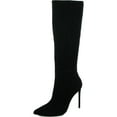 thumbnail image 1 of Steve Madden Womens Izetta Suede Knee-High Boots Black 8 Medium (B,M), 1 of 3