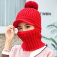 thumbnail image 2 of Kiplyki Women's Cold-proof Neck Protection One-piece Hat Warm Knitted Hat, 2 of 6