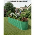 thumbnail image 4 of Aoile Raised Garden Bed Outdoor, 2x8x2 Ft Large Metal Planter Box for Vegetables, Fruits, Flower, Green, 4 of 7