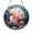 Stained Glass 7.87 Inch, variant on Vibrant Giant Queen Conch Suncatcher Window Hanging Ornament Glass