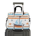 thumbnail image 2 of FORMRS 16" Laptop Bag Carrying Sleeve Case with Handle Travel Shoulder Briefcase, Blue Nautical Pattern, 2 of 8
