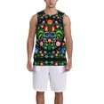 thumbnail image 6 of Rocae Roosters and Flowers for Men's Basketball Jersey Lightweight and Breathable Athletic Tank Top,Quick-Drying Sports Jersey Small, 6 of 9
