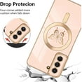 thumbnail image 3 of for Samsung Galaxy S21Ultra 5G Phone Case Luxury Plating Cute Butterfly Small Pattern Case Full Camera Protection Soft Silicone Shockproof Bumper Cover (Pink), 3 of 12