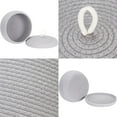 thumbnail image 5 of Sea Team Round Cotton Rope Storage Basket with Lid, Decorative Woven Storage Bin, Pot, Caddy, Organizer, Container for Snacks, Towels, Plants, 10 x 4.5 Inches (Small, Shallow, Grey), 5 of 7