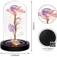 thumbnail image 4 of Rose Flower Gifts for Women,Birthday Gifts For Women,Womens Gifts for Christmas,Colorful Rainbow Artificial Flower Rose Light Up Rose in A Glass Dome,Flower Gifts For Her,Anniversary, 4 of 5