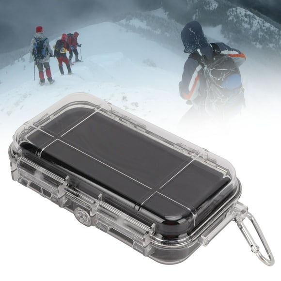 Outdoor Dry Box, Camping Storage Box Water Proof Shockproof Box Outdoor Airtight Case with Shock Absorption Liner Transparent for Camping, Hunting, Hiking, Boating, Fishing