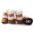 thumbnail image 2 of Aosijia Pet Shoes Snow Boots Cat Dog Winter Warm Shoes Puppy Sneakers Cotton Shoes Anti-slip Pet Supplies 4Pcs/Set Khaki, 2 of 15