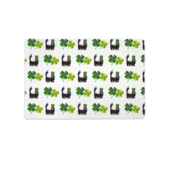 Cats And Clovers Mat Rectangle  -Image by Shutterstock,