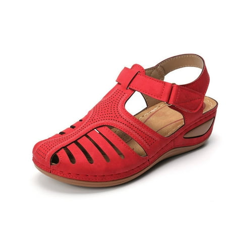 

New Wedge Retro Sandals Anti-slip Large Size Women‘s Summer Cave Shoes