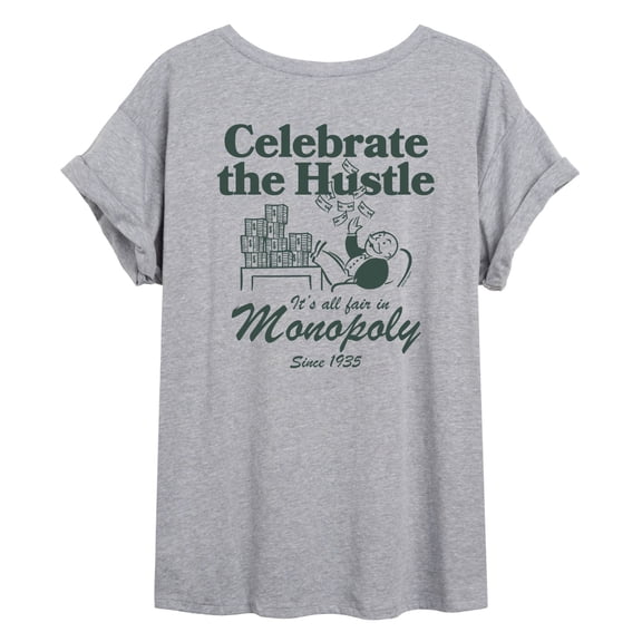 Monopoly - Celebrate The Hustle - Women's Oversized Graphic T-Shirt