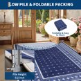thumbnail image 6 of Garvee 2'x6' Geometric Bordered Runner Rug Boho Rug, Washable Non Slip Indoor Carpet for Hallway Bedroom Kitchen, Blue, 6 of 8