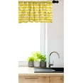 thumbnail image 3 of Ambesonne Yellow and White Window Valance, Doodle Circles, 54" X 12", Earth Yellow and White, 3 of 3