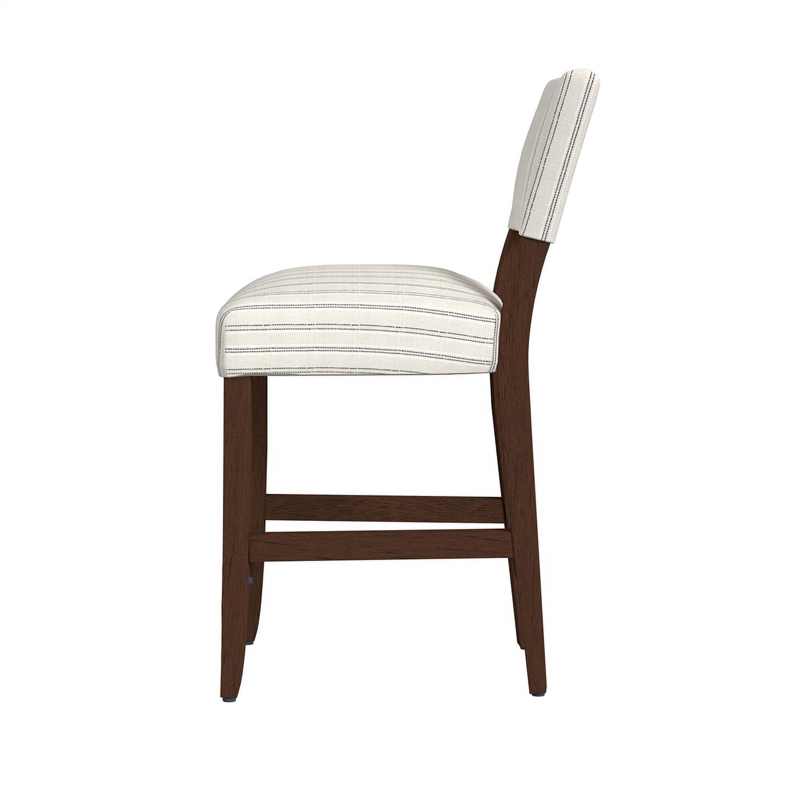 HomePop 26" Indoor Upholstered Counter Stool, Black and White Stripe