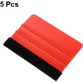 thumbnail image 3 of HARFINGTON 5pcs Vinyl Squeegee, Felt Edge Wrap Decal Squeegee Tool, 4-Inch Car Vinyl Film Scraper for Car Wrap, Sign Making, Window, Red, Rectangle, 3 of 7
