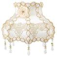 thumbnail image 2 of GOOHOCHY Sala de lámpara de estilo europeo Tasel Bead Lamp Shade E27 Decoración de la lámpara de arte de tela, 2 of 7