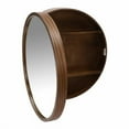 thumbnail image 7 of 19.68 Inch Round Bathroom Mirror Cabinet, Natural Wood Mirror Dressing Cabinet, Round Mirrors for Wall Decor, Walnut Color, 7 of 7