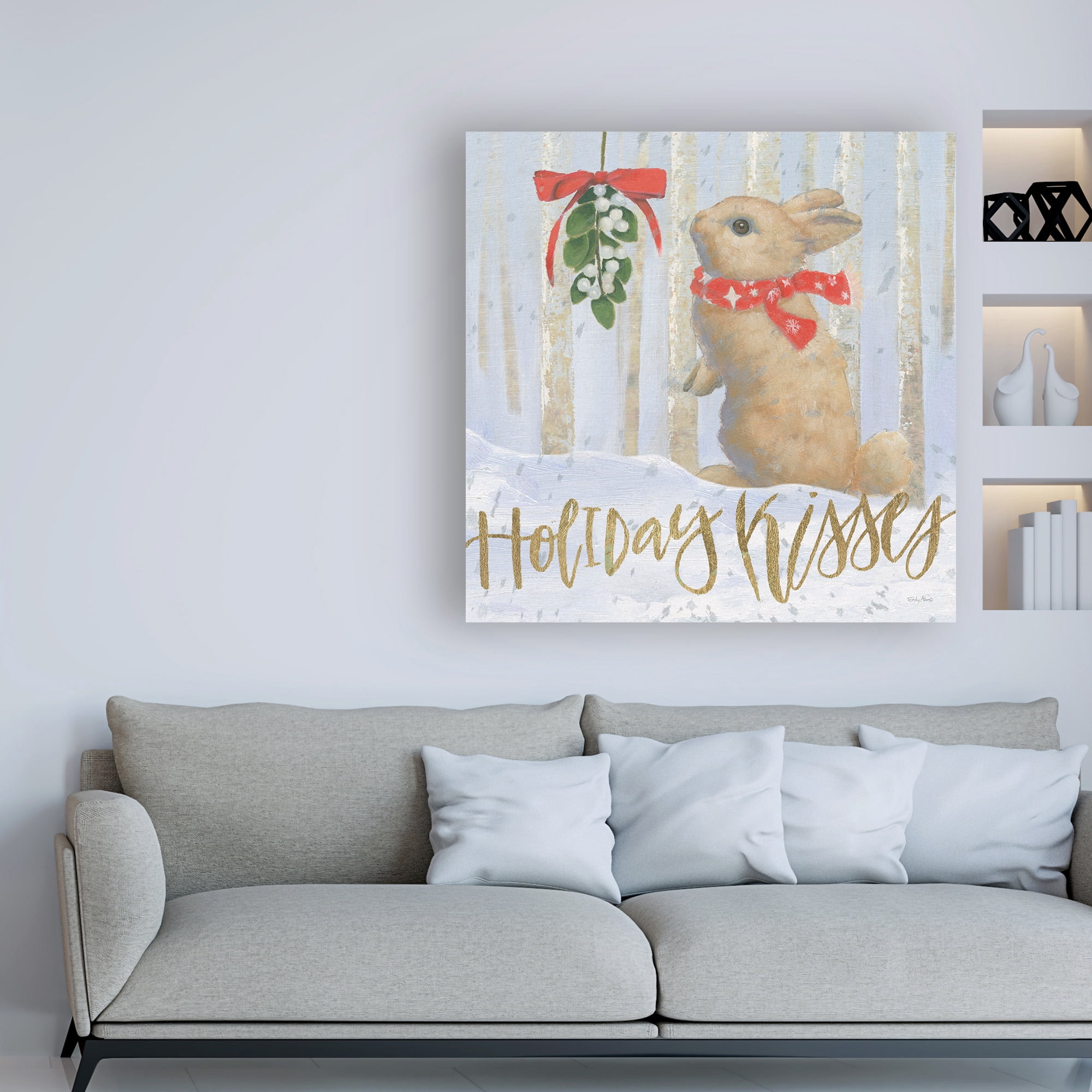 Trademark Fine Art 'Christmas Critters Bright IV' Canvas Art by Emily Adams