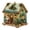 Santa#9, variant on DIY Sea Glass Christmas Cottage Glowing Craft Kit with Sea Glass & Pearls for Peaceful Holiday Evenings & Collectible Village Display (Snowman)