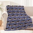 thumbnail image 2 of Soft Blue Fleece Blanket with Adorable Beagle Dog Pattern - Warm, Cozy, and Durable for All Seasons, Machine Washable, Perfect for Living Room, Bedroom, or Outdoor Use, 2 of 6
